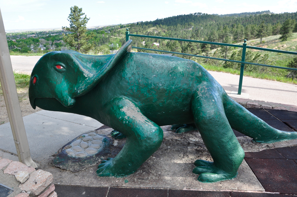 Protoceratops outside the gift shop